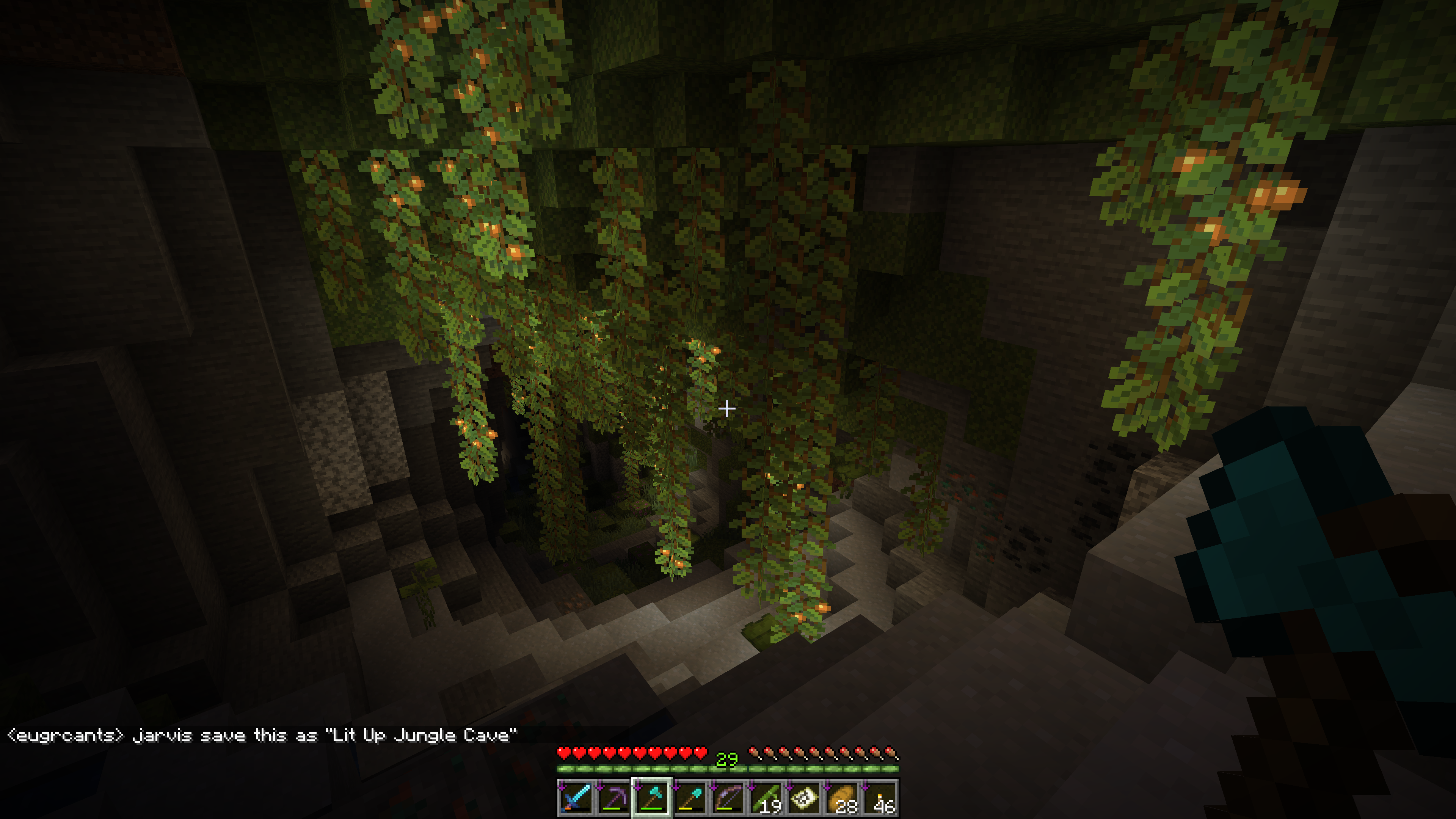 Lit Up Jungle Cave