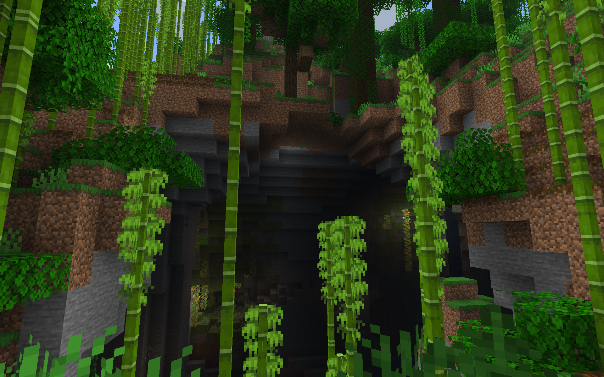 Beautiful Jungle Cave Near Temple